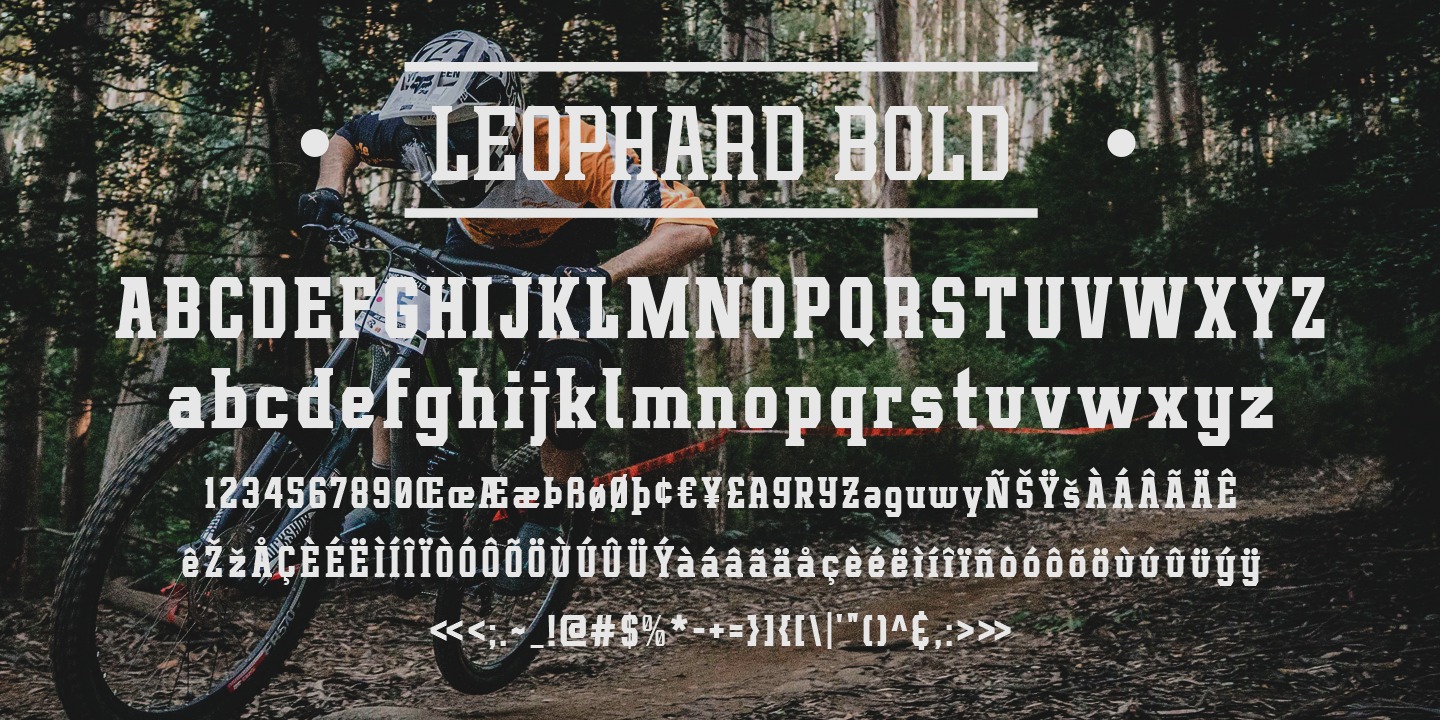Leophard Shadow Font preview